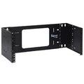 EZ-Fold Mounting Bracket for Network Equipment, 30 lb Load Capacity, Steel, Black Q96793
