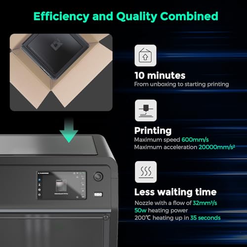 3D Printer with Auto Leveling, 600mm/s High Speed, 220x220x220mm T832982
