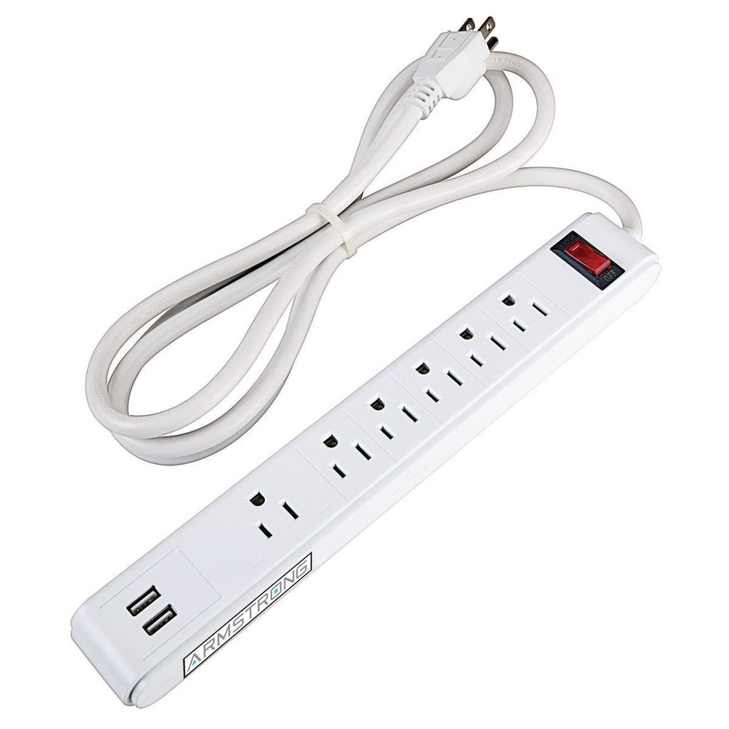 6-Outlet 2 USB Power Strip T528