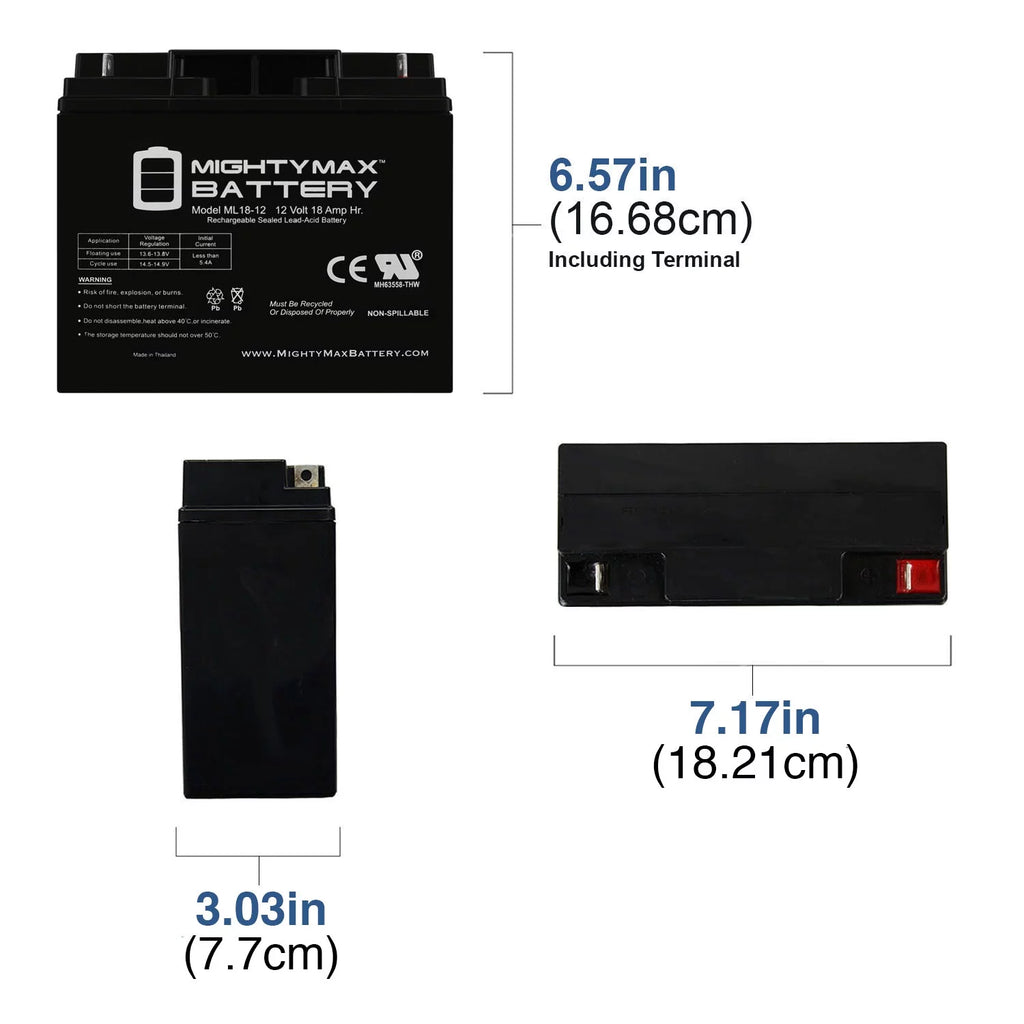 12V 18AH Sealed Lead Acid Battery D725998