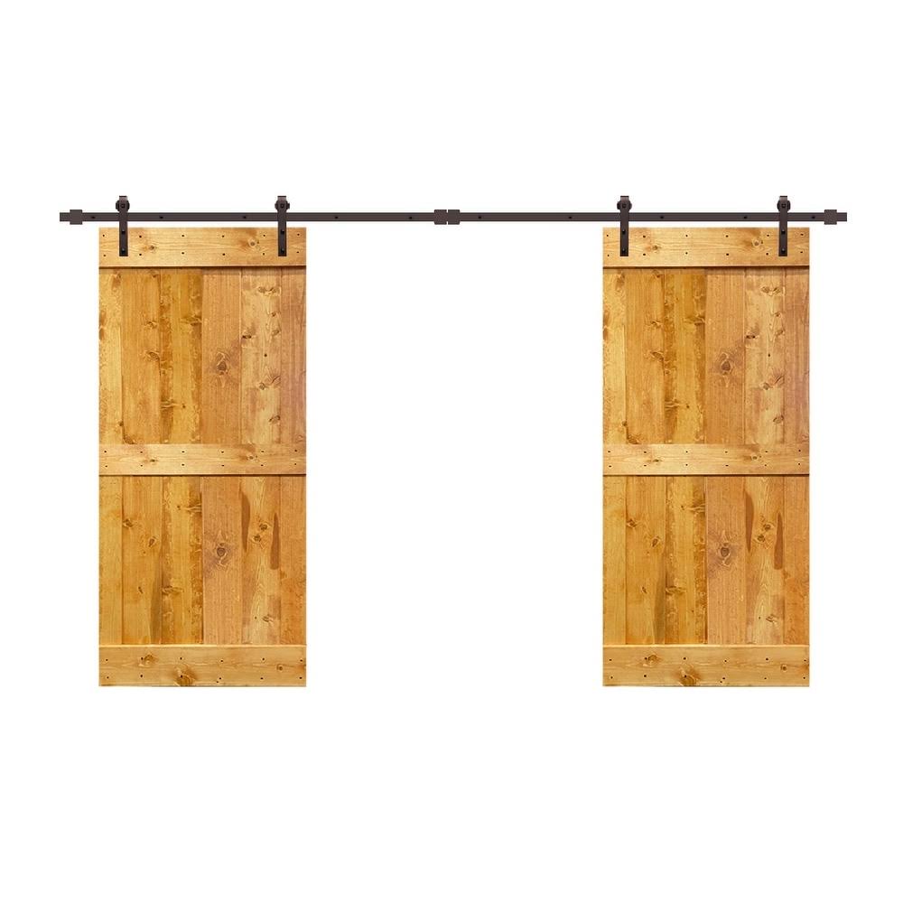 Sage Green Double Barn Door with Hardware Kit X372