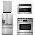 36 Gas Range, Microwave, Refrigerator with Water and Ice Dispenser, Dishwasher E426099
