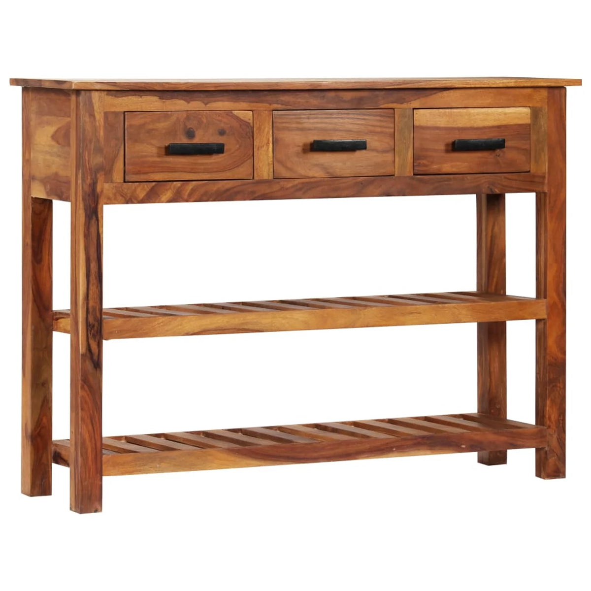 Solid Acacia Wood Sideboard with 3 Drawers R315