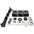 Tinted 7 Color 30 PSI Boost Vacuum Oil Pressure Oil Temperature Gauges Black Triple Pillar Pod I6800