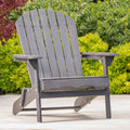 Dark Gray Acacia Wood Folding Adirondack Chair S3229