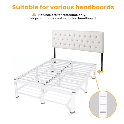 14 Inch Full Metal Platform Bed Frame with Steel Slats J47360