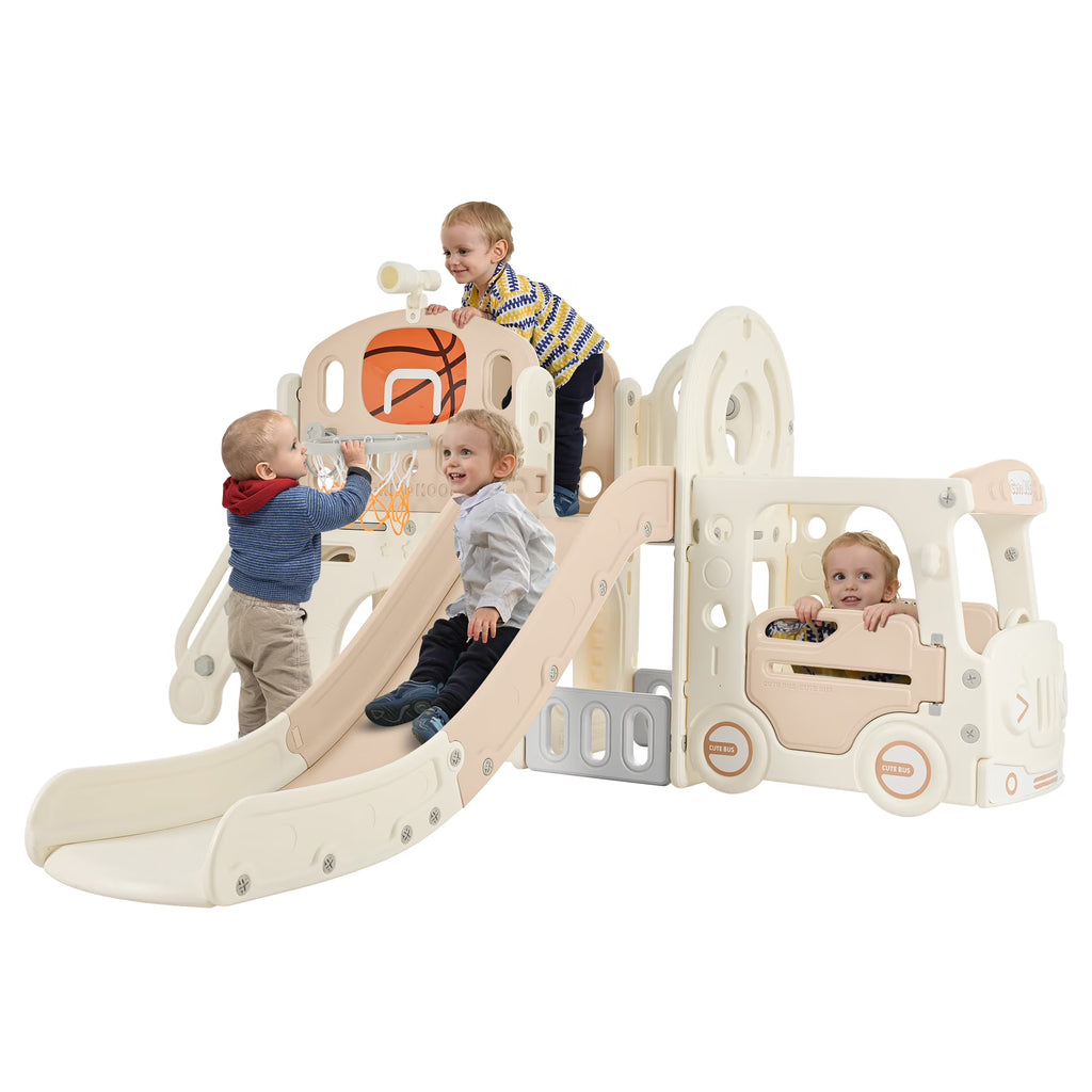 Freestanding Castle Playhouse Slide for Kids A217