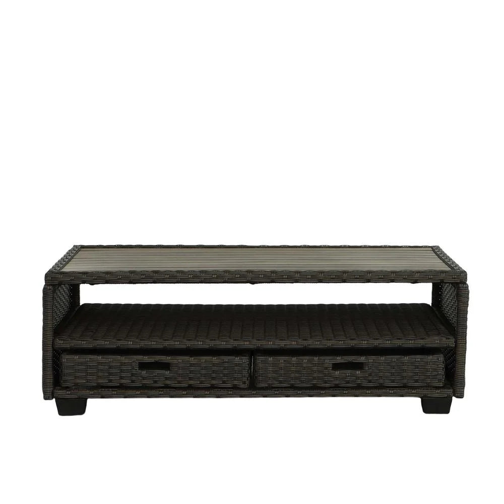 Wicker Storage Cocktail Table L61144