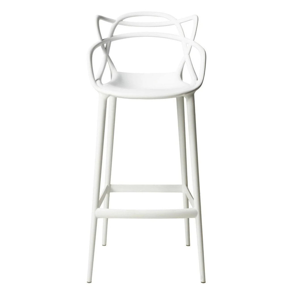 White Molded Counter Stool U4086