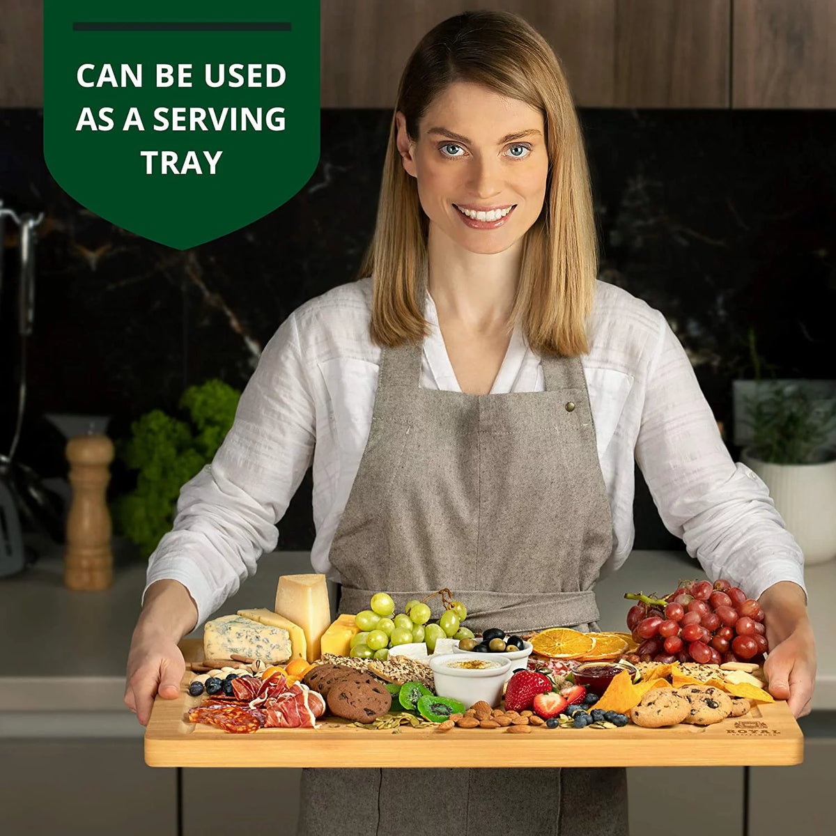 Bamboo Cutting Board 24" x 18" with Juice Groove T794