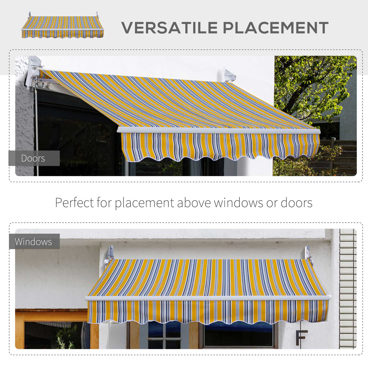 Retractable Patio Awning Sun Shade J65280