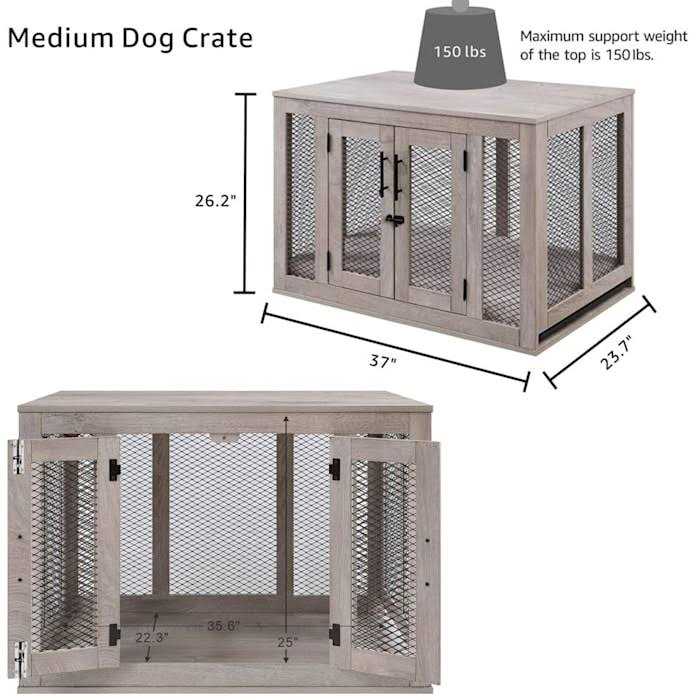 Dog Crate with Cushion and Tray G62944