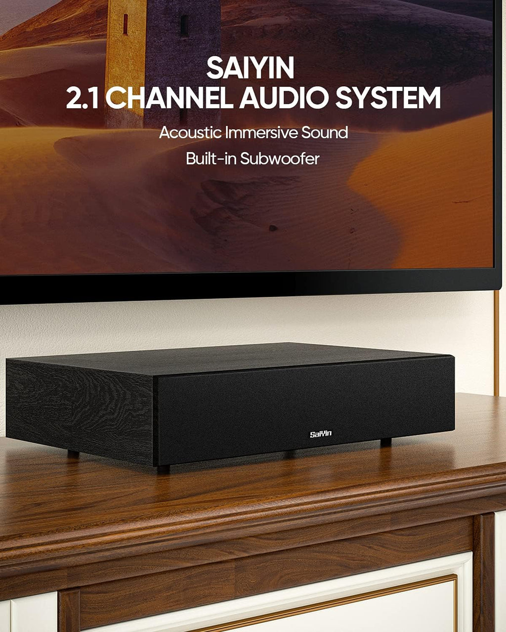 2.1 CH Sound Bar with Built-in Subwoofer and Bluetooth E8553