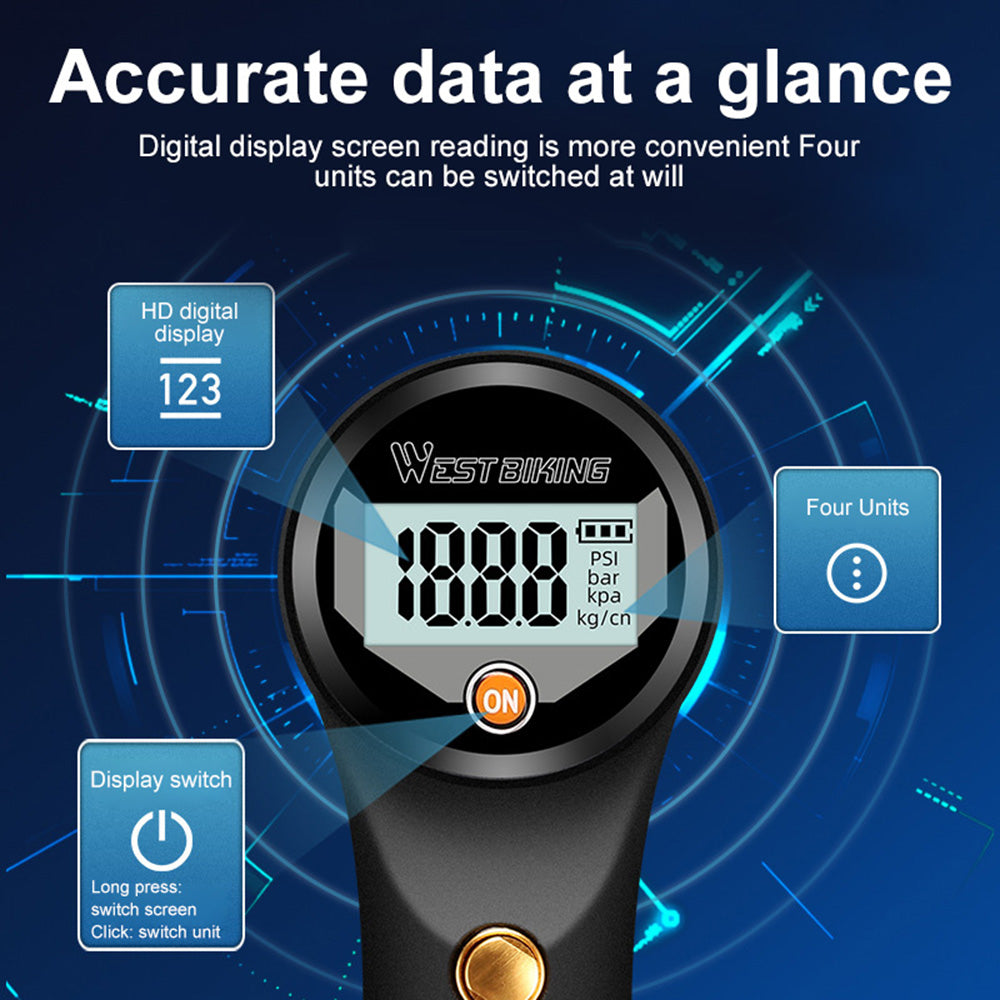 320PSI High Pressure Bike Air Shock Pump with Digital Gauge U6370