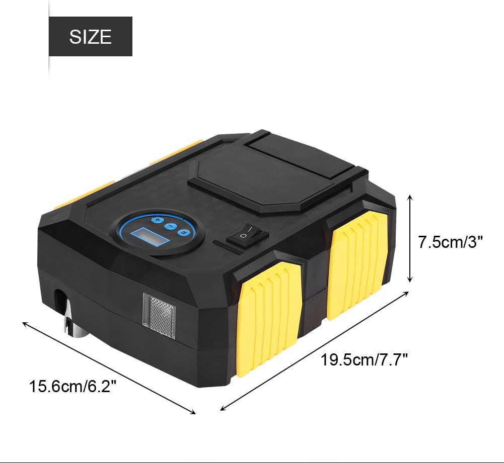 150PSI Portable Car Tire Inflator Pump with DC12V Adaptor, Pack of 2 K59674