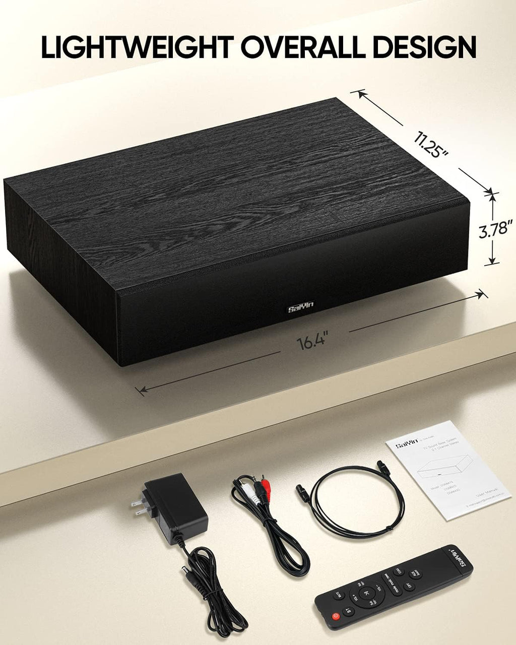 2.1 CH Sound Bar with Built-in Subwoofer and Bluetooth E8553