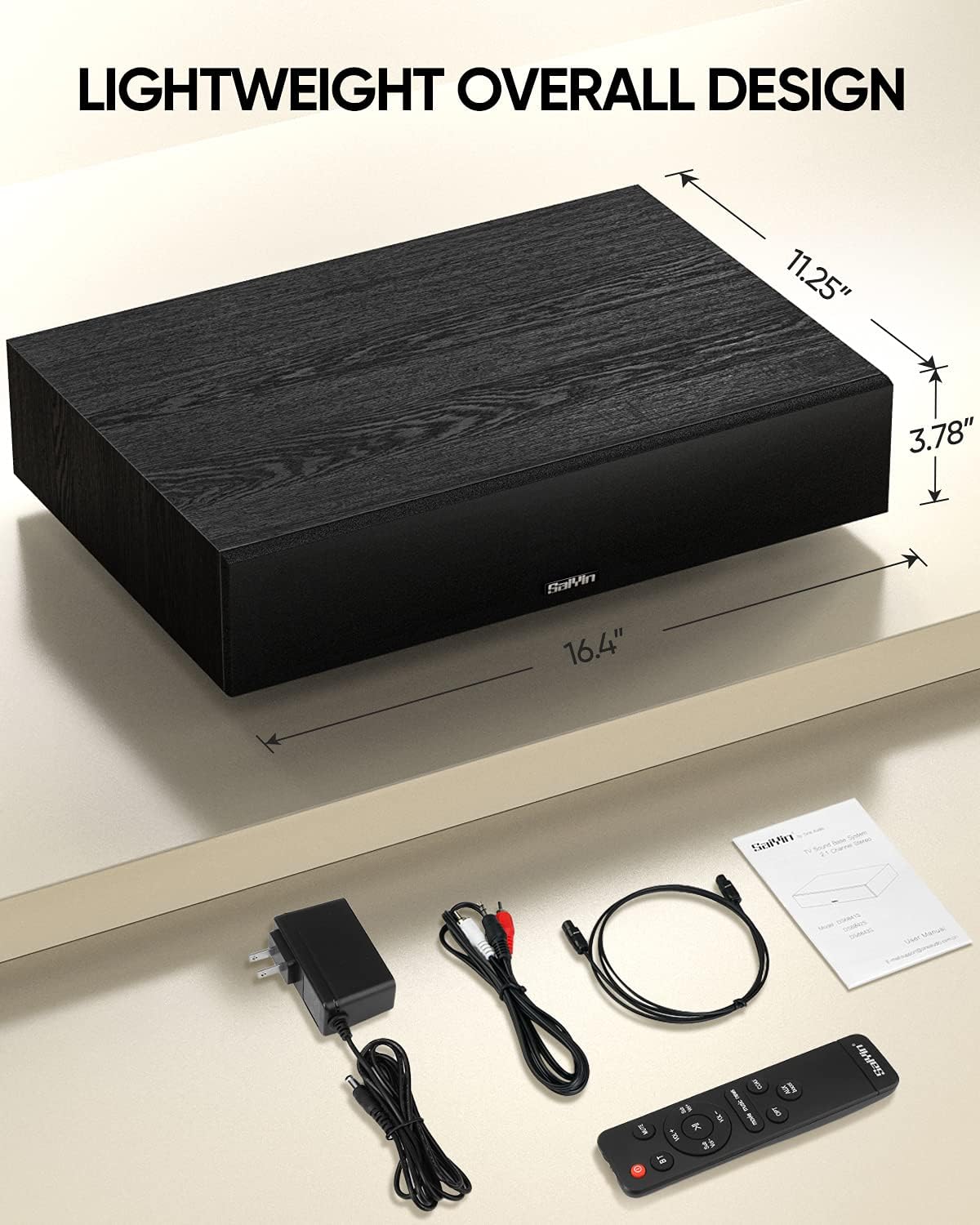 2.1 CH Sound Bar with Built-in Subwoofer and Bluetooth E8553