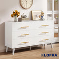 White 6 Drawer Dresser X325