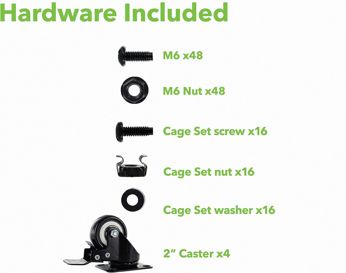 42U 4-Post Open Frame Server Rack Black X935523