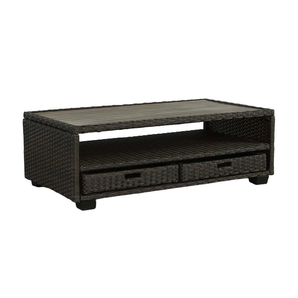 Wicker Storage Cocktail Table L61144