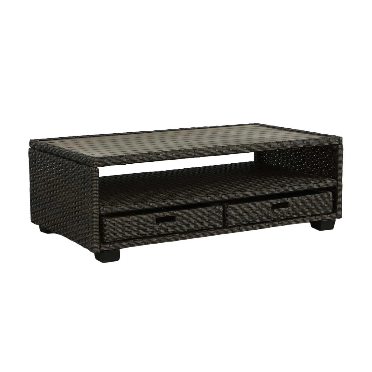 Wicker Storage Cocktail Table L61144