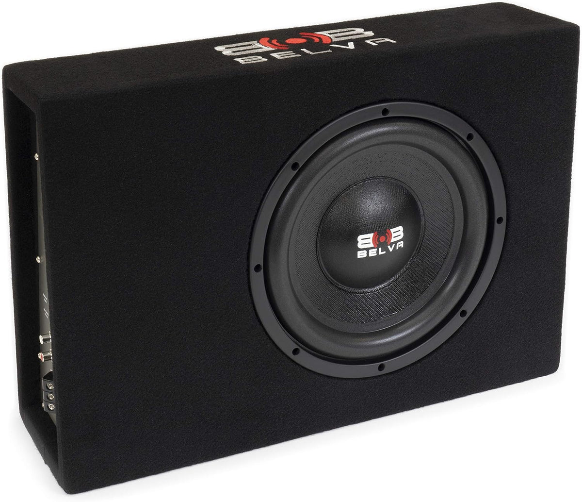 600 Watt Peak 10-inch Amplified Loaded Subwoofer Box O453583