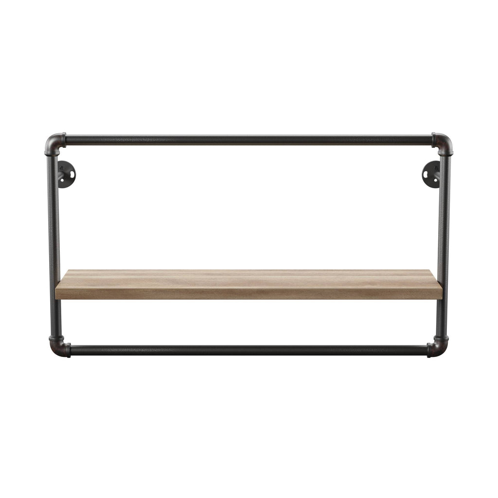 Sand Black Metal Floating Wall Shelf F11511