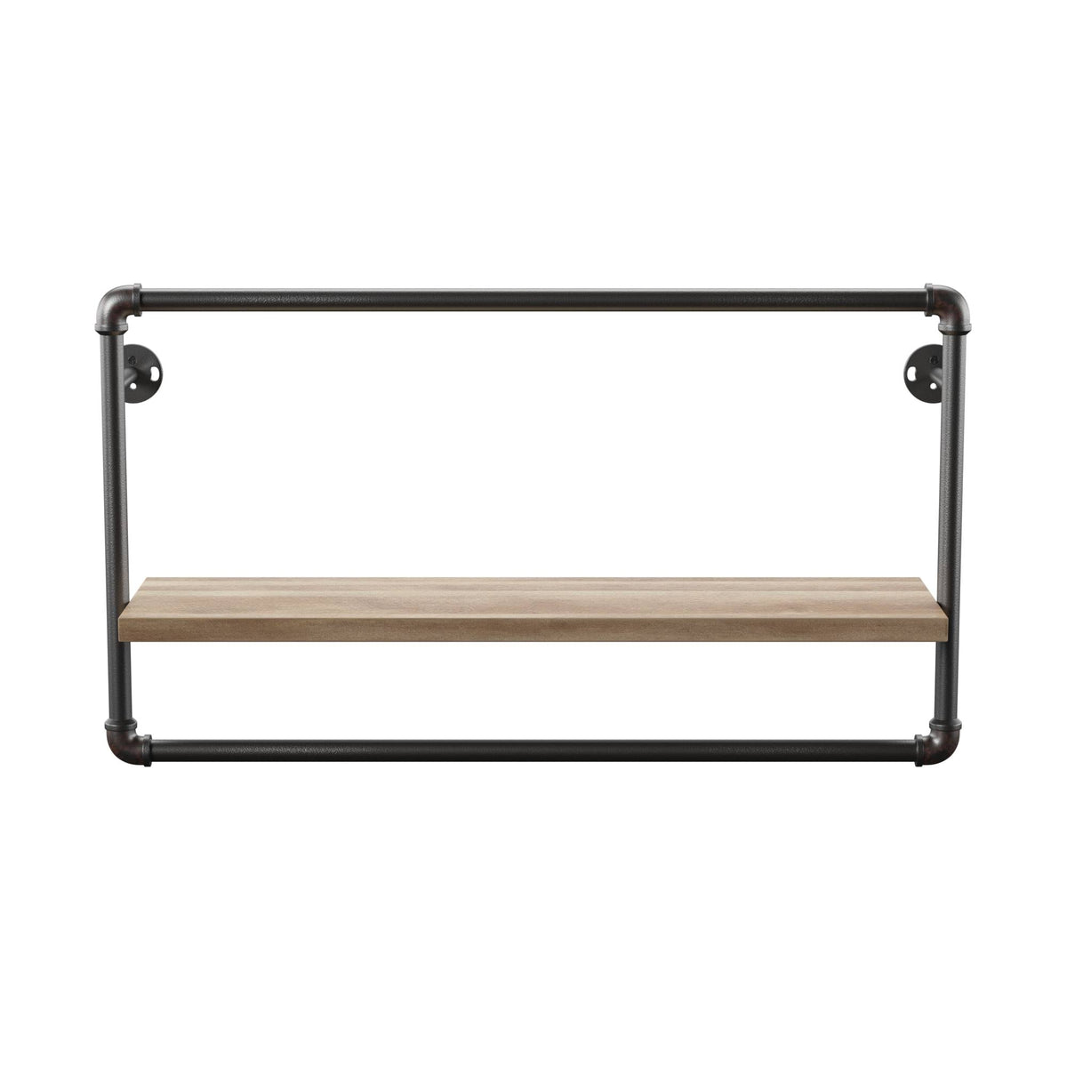 Sand Black Metal Floating Wall Shelf F11511