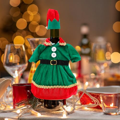 Christmas Wine Bottle Covers with Hats S1574