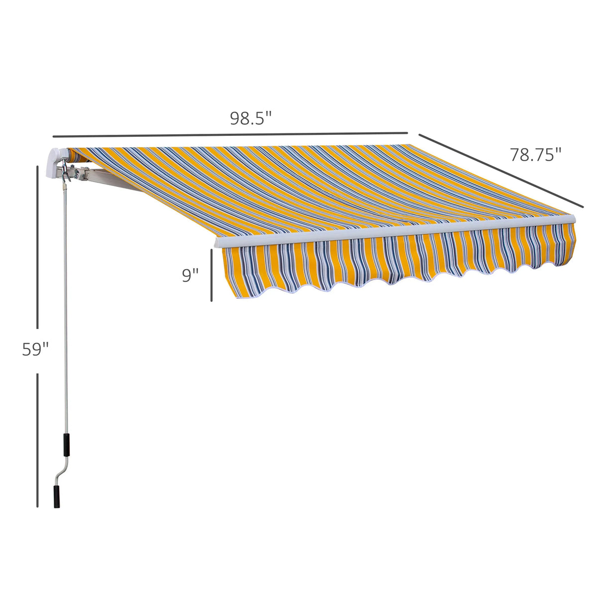 Retractable Patio Awning Sun Shade J65280