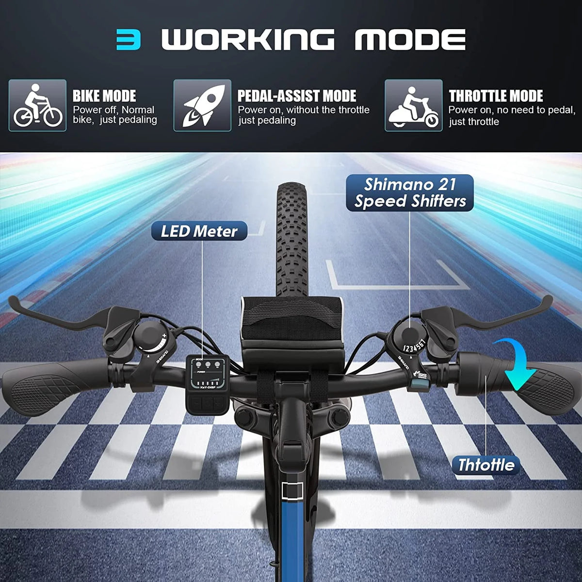 Folding Electric Bike 500W 26 T860
