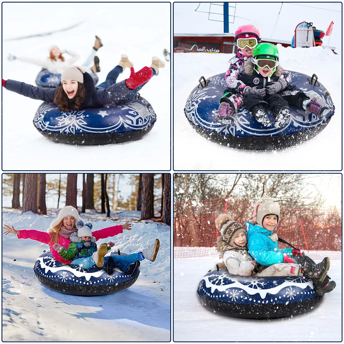 47-Inch Inflatable Snow Tube Sled U6439