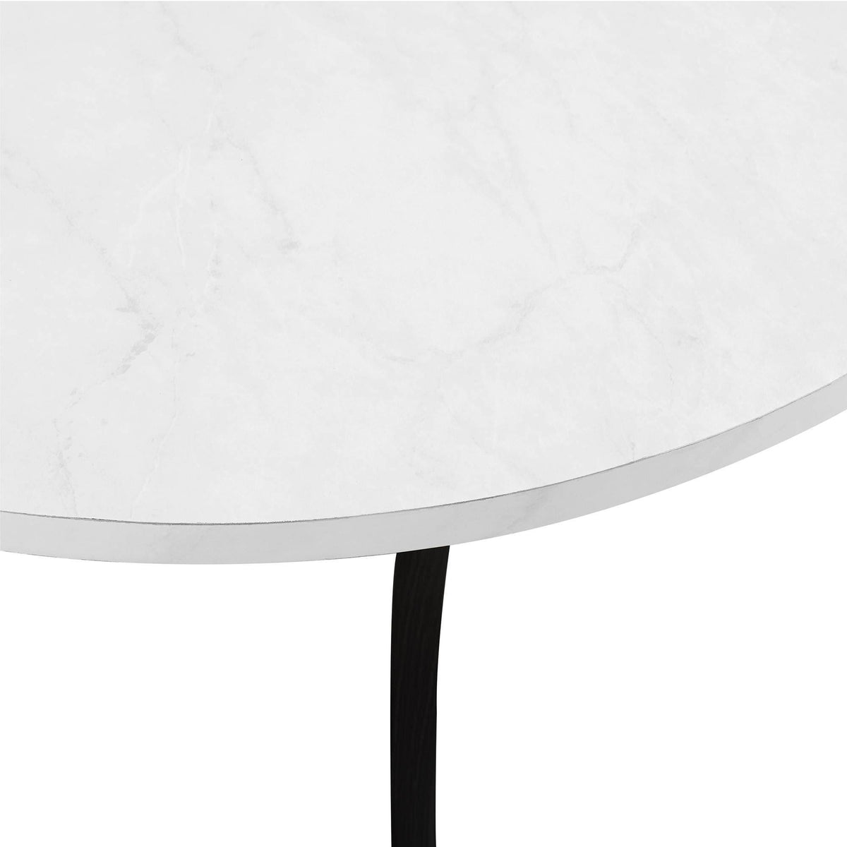 Round Coffee Table Faux White Marble J58181