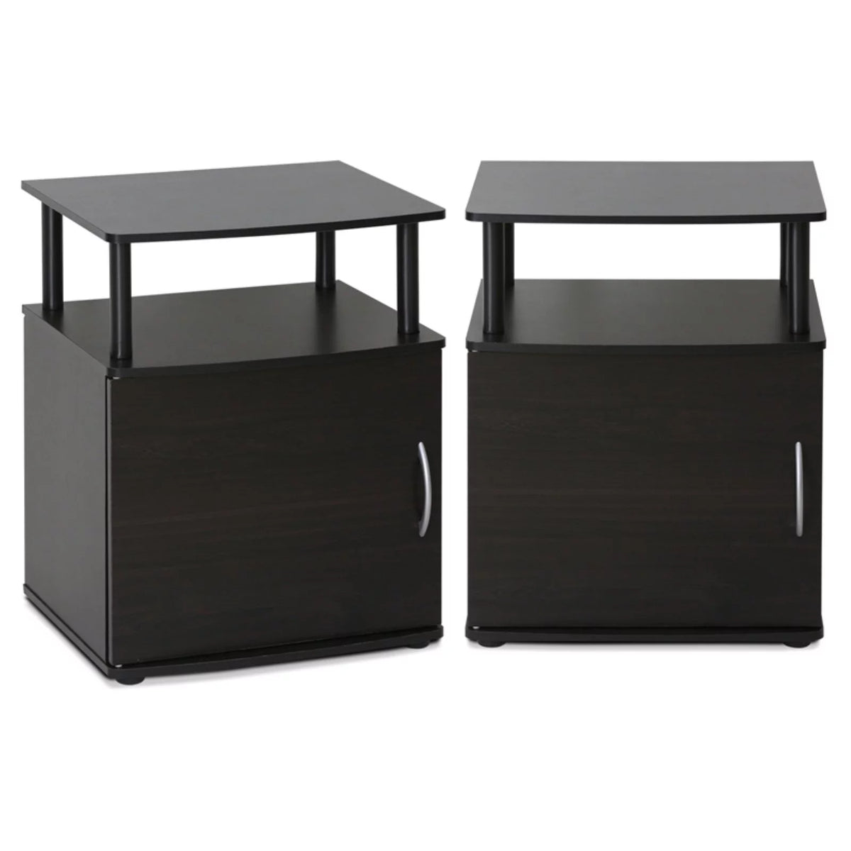 Black Engineered Wood End Table Set of 2 H6621