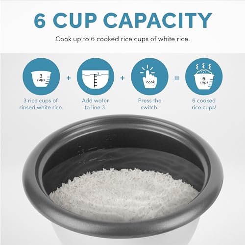 6 Cup 1.5 Qt White Rice Cooker X655611