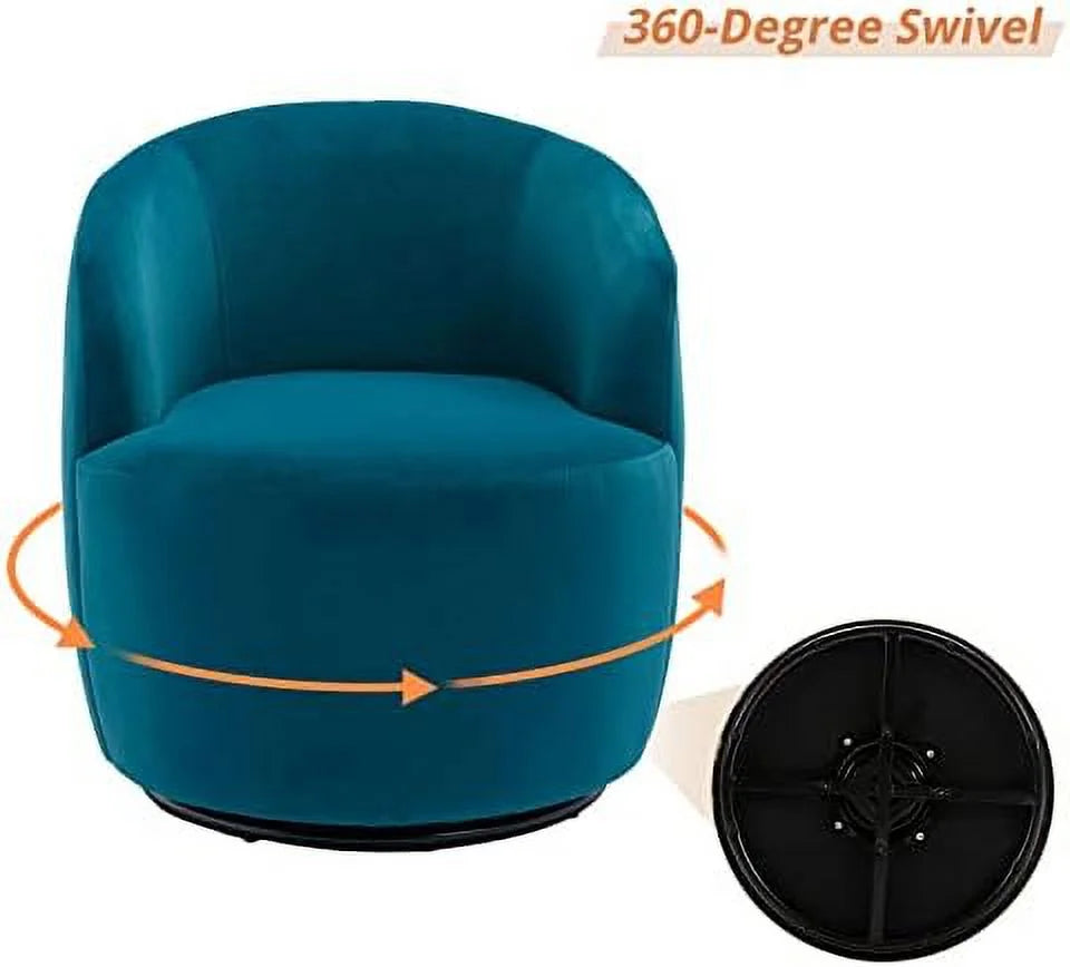 Swivel Barrel Chair Teddy Sherpa Upholstered Accent Armchair S271190