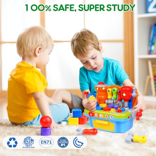 Musical Toddler Tool Bench with Sound Lights Effect Y951