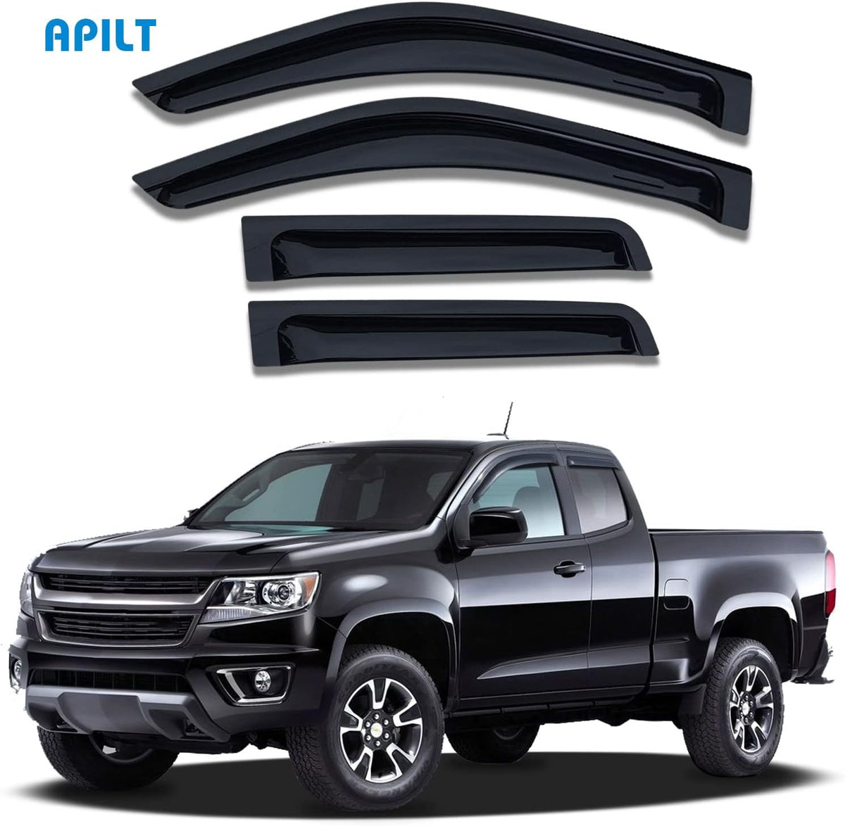 Dark Smoke 4-Piece Side Window Deflectors W789