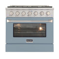 Light Blue 4 Burner Dual Fuel Range V89575