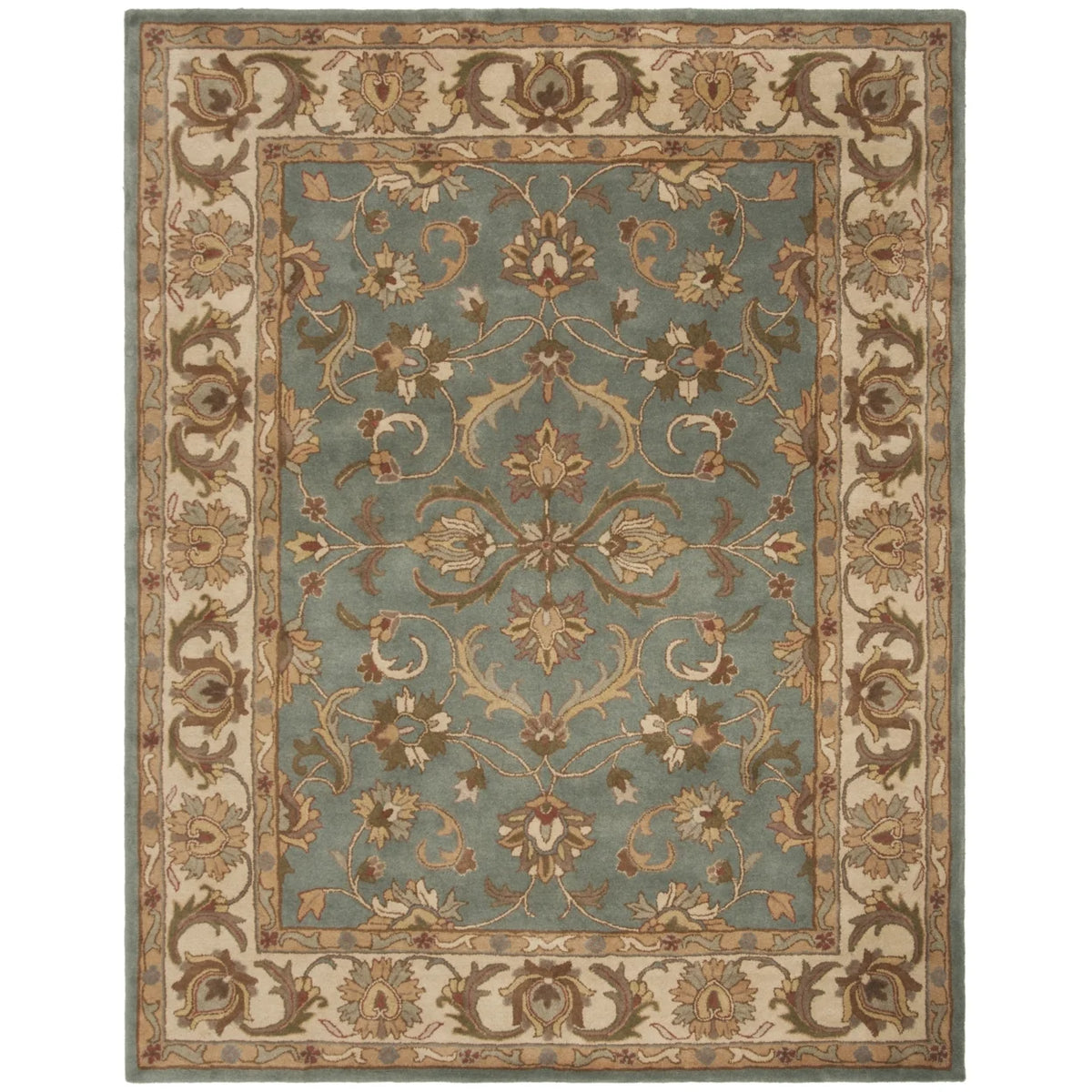Blue Beige Traditional Wool Area Rug 9'6" x 13'6" P720