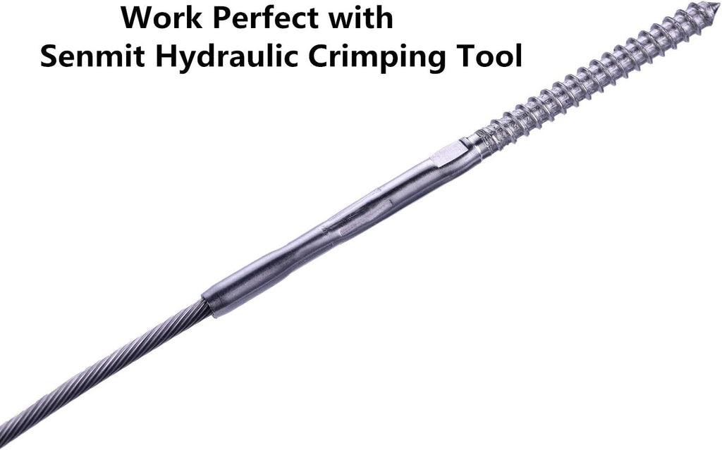 10 Ton Hydraulic Cable Crimper Hand Tool for 1/8, 3/16 Stainless Steel Cable Railing Fittings R926669