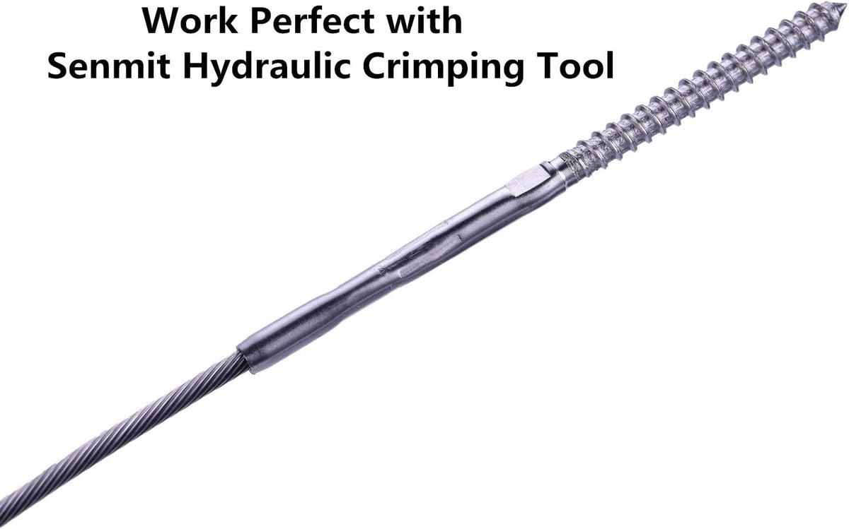 10 Ton Hydraulic Cable Crimper Hand Tool for 1/8, 3/16 Stainless Steel Cable Railing Fittings R926669