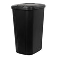 13.3 Gallon Black Plastic Touch Top Trash Can U302661